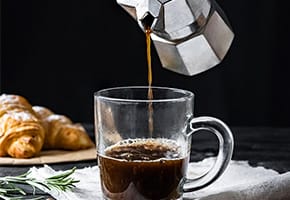 Preparacion en cafetera Italiana o Moka