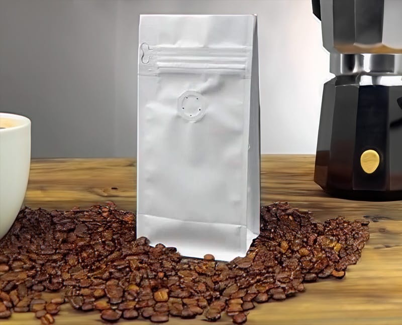 Envase con valvula para almacenar café